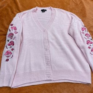 Hot Topic pink cardigan